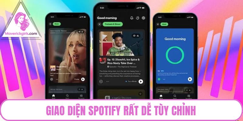 Giao diện Spotify rất dễ tùy chỉnh