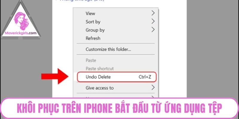 Khôi phục trên iPhone bắt đầu từ ứng dụng Tệp