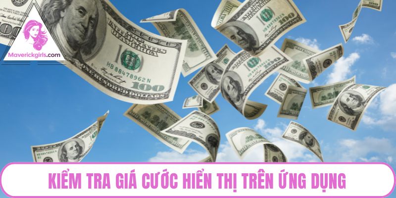 Kiểm tra giá cước hiển thị trên ứng dụng