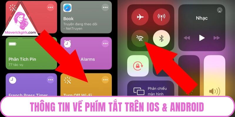 Thông tin về phím tắt trên iOS & Android