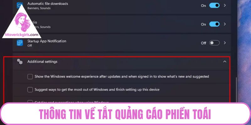 Thông tin về tắt quảng cáo phiền toái